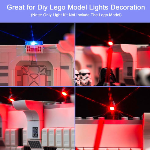 Upgraded LED Light Kit for Lego Boarding The Tantive IV Building Set - Compatible with Lego 75387 (Model Not Included)