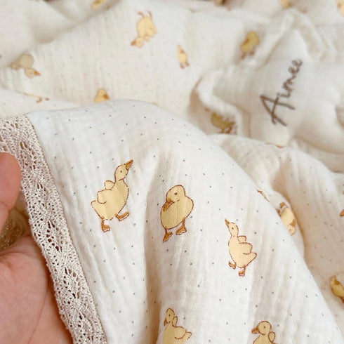 47x59 Inch,1.5 BuLuTu Baby Toddler Muslin Blanket| Crib Baby Quilts| Cot Comforter| Nursery Bed Throw Blanket| Toddler