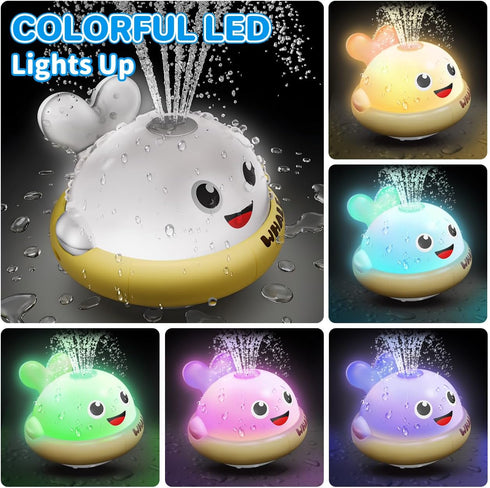1-3, 1 2 3 Baby Bath Toys: Bath Whale Toy Sprinkler, Light Up Bath Toys for Kids Ages Bathtub Outdoor Water Pool Toys