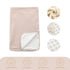 Sea Zaela Baby Blanket for Unisex Boys Girls, Minky Blankets with Muslin Cotton Front and Dotted Fleece Backing