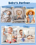 babygoal Pacifier Clip Set of 6, Silicone Clips & Toy Strap for All Pacifiers, Neutral Color