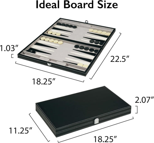18-Inch Backgammon Board Game Set by Mainstreet Classics