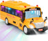 Cdymkf Yellow School Bus Toy for Kids1/16 Scale Interactive Friction-Powered Car with 4