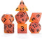 Gate Keeper Games and Dice: Sea Glass Dice - Firebrand 7pc RPG Set, Flaming Yellow & Fire Damage Orange