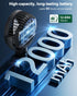 65H 12000mAh Timming, FRIZCOL Portable Stroller Fan, Use As Power Bank, Battery Operated Fan Flexible Tripod Baby Car