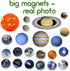 magdum 22 Solar System Fridge Magnets for Kids - - Realistic Space Magnets for Toddlers - Real Refrigerator Magnets