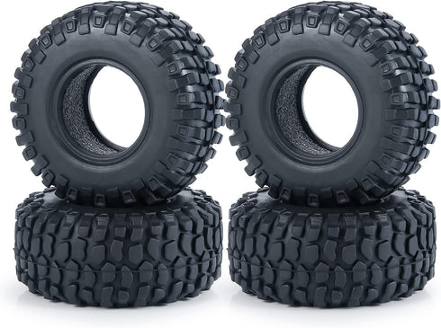 MOHERO 1.0 Crawler Tires, Soft Rubber Wheel Tires 4PCS for 1/24 Axial SCX24 RC Crawler Car (54mm)