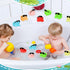 24 Pack Halloscume Glow in The Dark Rubber Frog Toys for Kids, Floating Squeaky Bath Toys Bulk, Cute Mini Rubber Frogs