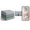 Comfy Cubs Muslin Swaddle Blankets Pack of 3 and Baby Changing Pad