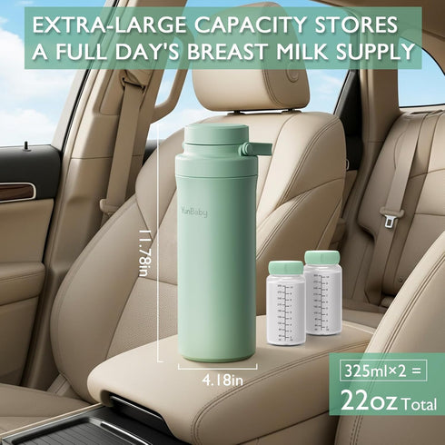22oz 360 Pack 30 2pcs Portable Breast Milk Cooler, Game-changer with Total Cooling Gel Ice for Hours, Baby Travel