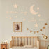 XWLB 15 Set Pcs Nursery Wall Art, Moon and Stars Boho Decor for Neutral Baby Room, Wood Sign for Farmhouse Boys Girls