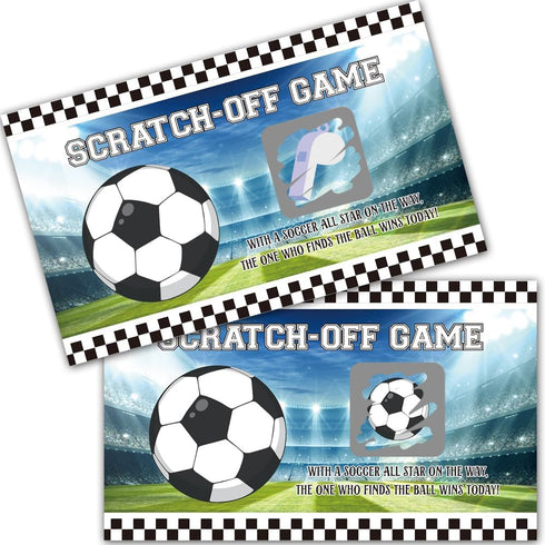50 Pack Soccer Scratch Off Game, Baby Shower Birthday Party Lottery Card, Gifts for Soccer Lovers, Group Games