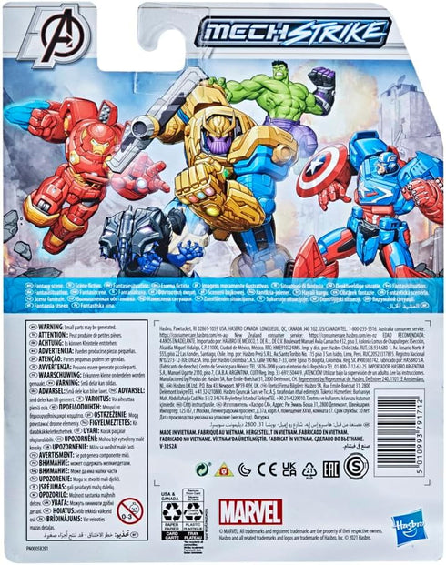 Avengers Marvel Mech Strike 6-inch Action Figure Toy - Captain America with Compatible Mech Battle Accessory for Kids