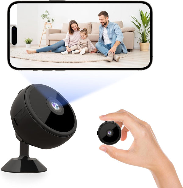 ZHENHAN Mini Camera Wireless Cam with Advanced Night Vision & Motion Detection, Remote