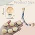 16 Pieces Wood Pacifier Clips Teething Grasping Toy Suspender Clips Natural Beech Wood Pacifier Clip Holder Charm DIY Pacifier Clips Chain Accessories