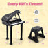 31-Key 31 HONEY JOY Classical Kids Piano, Toy Mini Grand Piano with Music Stand & Stool, Portable Electronic