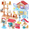 Golray 66Pcs Cat Toys for Kids, 3 In 1 Pet Pretend Play Toys with Cat Figurines, DIY Cat Tree & Playground