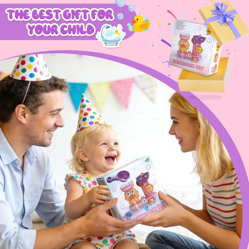1-3 1+ 3 1 Baby Bath Toys for Kids Ages Interactive Toddler Bath Toys Duck Learning Mold Free Shower Tub Toys for Year