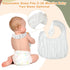 30 Pack 6 Reginary White Muslin Bibs Bulk for Boy Girl Muslin Baby Bibs Adjustable Layers Cotton Bandana Soft Absorbent