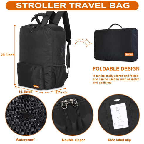 Backpack Mactso Stroller Travel Bag Compatible with GB Pockit Air Plus All Terrain and GB Pockit + All City