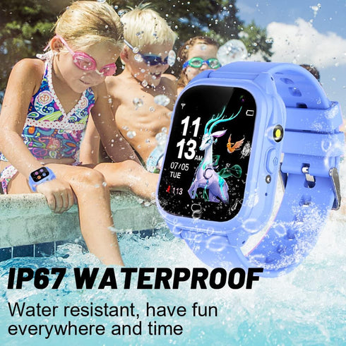 Kids Waterproof Smart Watch for Boys Girls Ages 3-12 with 26 Games, Camera, Music Player, Alarm Clock & More
