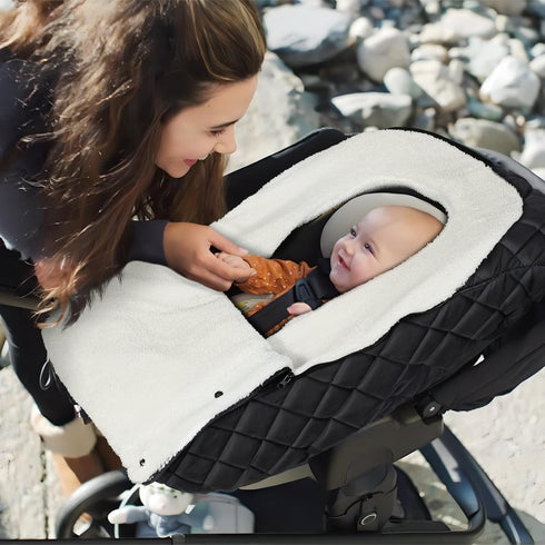 Cozy IvyWind Winter Car Seat Cover, Warm Winter Carseat Cover for Baby Boys & Girls, Waterproof Car Seat Winter Cover