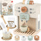 Airlab Toy Coffee Maker for Kids Wooden Kitchen Accessories Pretend Play Toddler