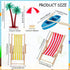 25 Pcs Beach Miniature Dollhouse Decoration, Umbrella Palm Chair Toys for DIY Garden Pool