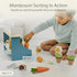 Set 3+, PairPear Montessori Wooden Vegetable Matching Toy Play Food Garden for Toddlers Preschool Learning Sorting
