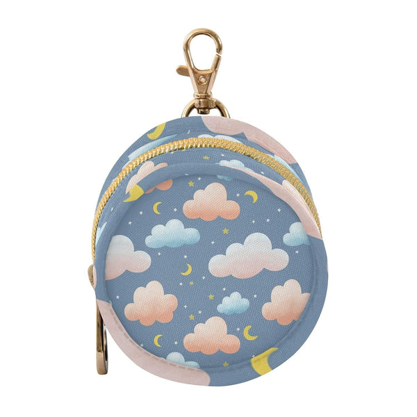 Cloud Round Pacifier Storage Case with Zipper, Portable Pacifier Case for Travel,