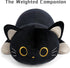 24" 4.2lbs Wepop Black Cat Plush Weighted Stuffed Animals, Weighted Black Cat Pillow Giant Cat Stuffed Animal Cuddle