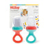 Nuby Nibbler Mesh First Soft Foods Feeder - 2pk in Coral & Aqua