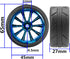 ShareGoo OD 2.55" Rubber Tires w/Plastic Wheel Rims 12mm Hex Compatible with HSP Tamiya Kyosho Traxxas Sakura WLtoys 1/10 RC On Road Racing Touring Car (Blue)