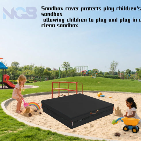 600D Handles,7.7 snap73.6" 73.6" 8" Square Sandbox Cover, Made Heavy Duty for Children's Sandbox Protection Kids