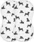 Set 4 Pack vvfelixl Baby Burp Cloths Black Pug White Baby Newborn Cotton Burping Cloths Baby Washcloths