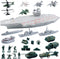 deAO Aircraft Carrier Toy with Scale Model Warplanes Warships Military Vehicles Battleship
