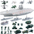 deAO Aircraft Carrier Toy with Scale Model Warplanes Warships Military Vehicles Battleship