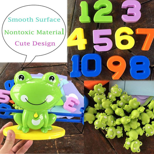 miYou STEM Math Toy - Educational Balance Game and Counting Frog Set for School Kids Ages 3-7