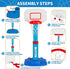 Adjustable Toddler Basketball Hoop Indoor for Age 1-3, Mini Basketball Hoop with 3 Balls for Outdoor Poolside, Birthday