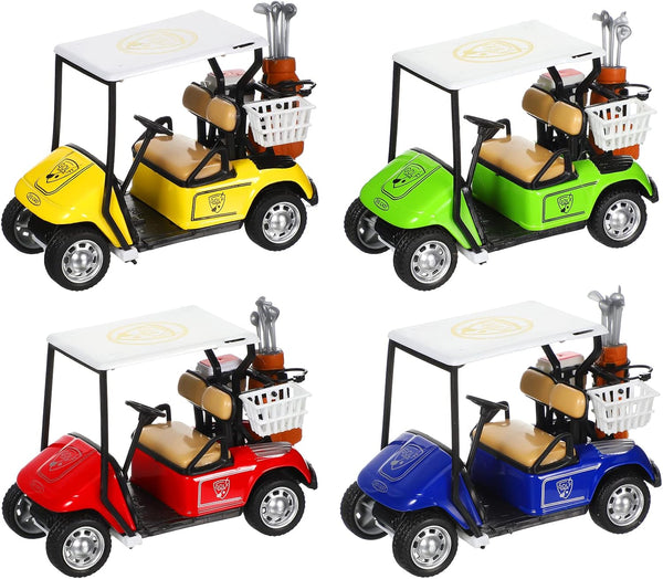 Jerify Mini Golf Cart Model Toy Metal Pull Back Action Cart 1:36
