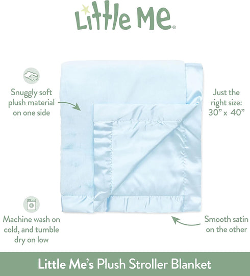 Little Me Blankets for Baby, Plush Swaddling Receiving Blanket, 30 x 27 Inches