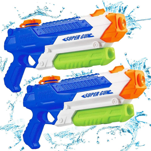 Summer Soaker Water Guns for Kids, 400CC/40ft Squirt Guns for Boys, Girls, Adults - 2 Pack Outdoor Toy