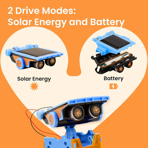 Sillbird 8-13, 12-in-1 Set 196 Solar Building Robot Kit STEM Gift for Boys Aged DIY Science Educational Toys for Kids