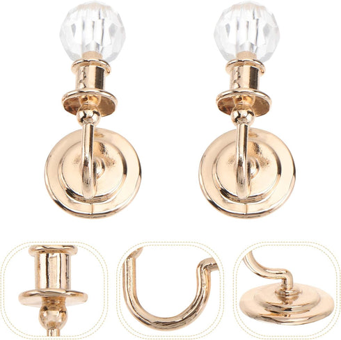 2PCS 1: 12 Beaupretty Dollhouse Chandelier Miniature Dollhouse Lights Miniature Wall Sconce for DIY Landscape Garden