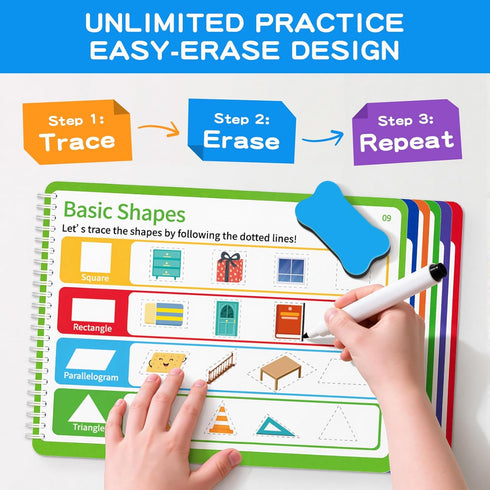 YySiRui 3+, 3+, 3+ Preschool Learning Activities, Tracing Books for Kids Ages Toddler Handwriting Practice, Letter