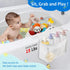 2 Saddle Shape Bath Toy Organizer, Compartments Wide Opening Mesh Bath Tub Toy Storage for Easy Access to Toys, Side