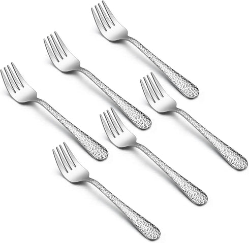 TeamFar Toddler Forks - Stainless Steel Baby Utensil Silverware for Self Feeding, Set of 6, Dishwasher Safe