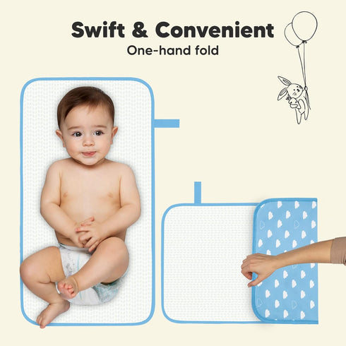 KeaBabies Portable Diaper Changing Pad and Waterproof Foldable Baby Changing Mat - Travel Diaper Change Mat