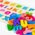 Alphabet Puzzle Wooden Puzzles for Toddlers 1-5 Years Old, ABC Shape Learning Toys with Board & Letter Blocks