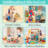 Set 33 3 Set GAIETYDIY Toddler Tool - PCS Wooden Kids Tools with Box/Bench/Tool House, Montessori Educational Pretend